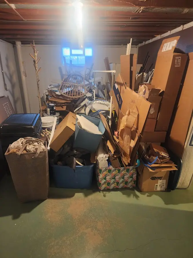 Roll-off dumpster container at job site for 20 Yard Dumpster Rental in Ledyard